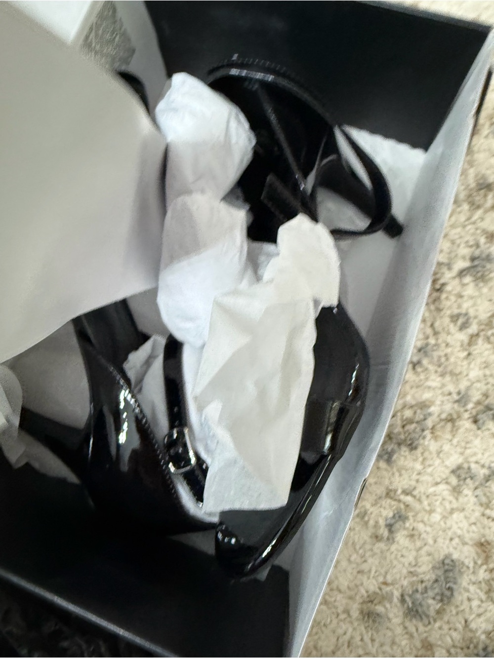 Lane Bryant Black Patent Pointed-Toe Ankle-Strap Heels